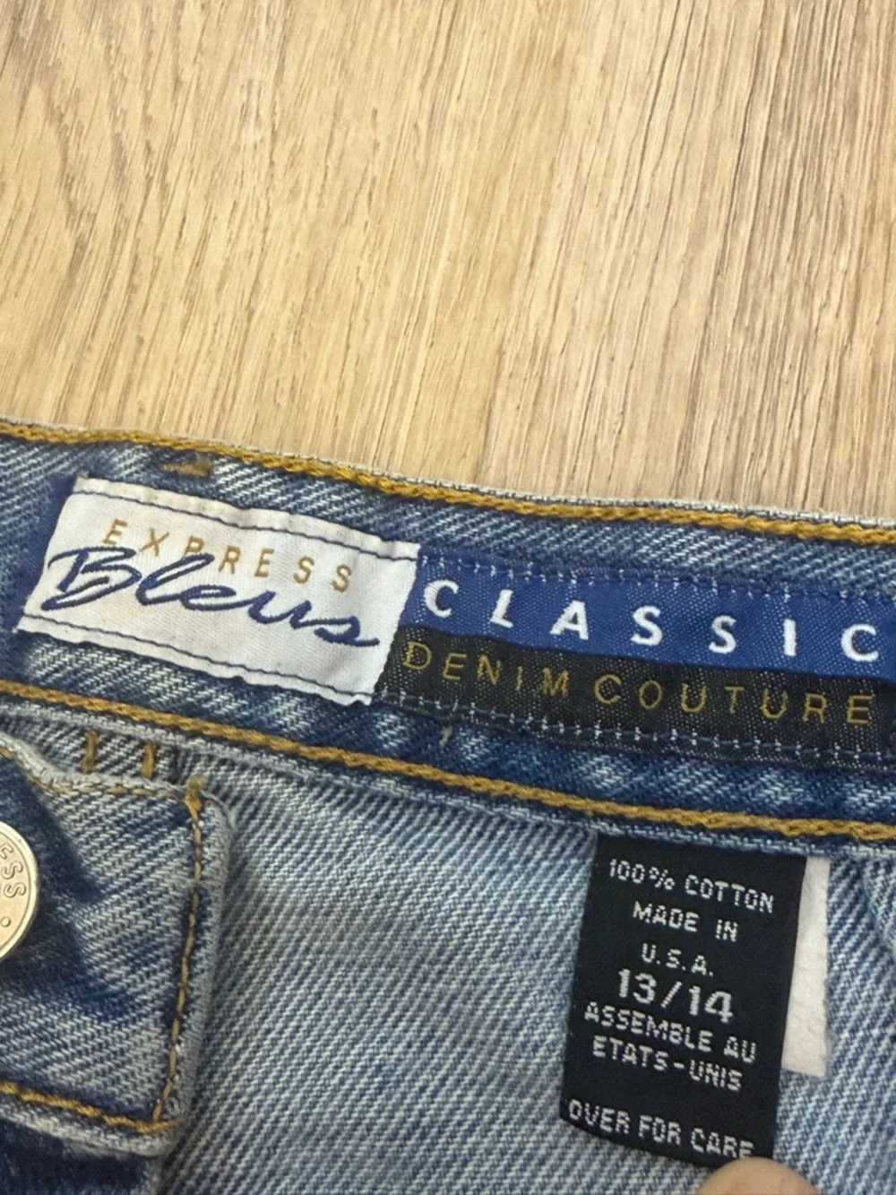 Vintage Express Bleus Classic High-Rise Light Blue Jeans